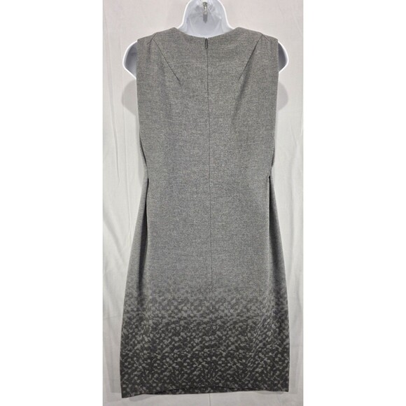 EMPORIO ARMANI Womens Virgin Wool Sheath Dress Minimalist Pockets Gray Italy 38 - Picture 2 of 16
